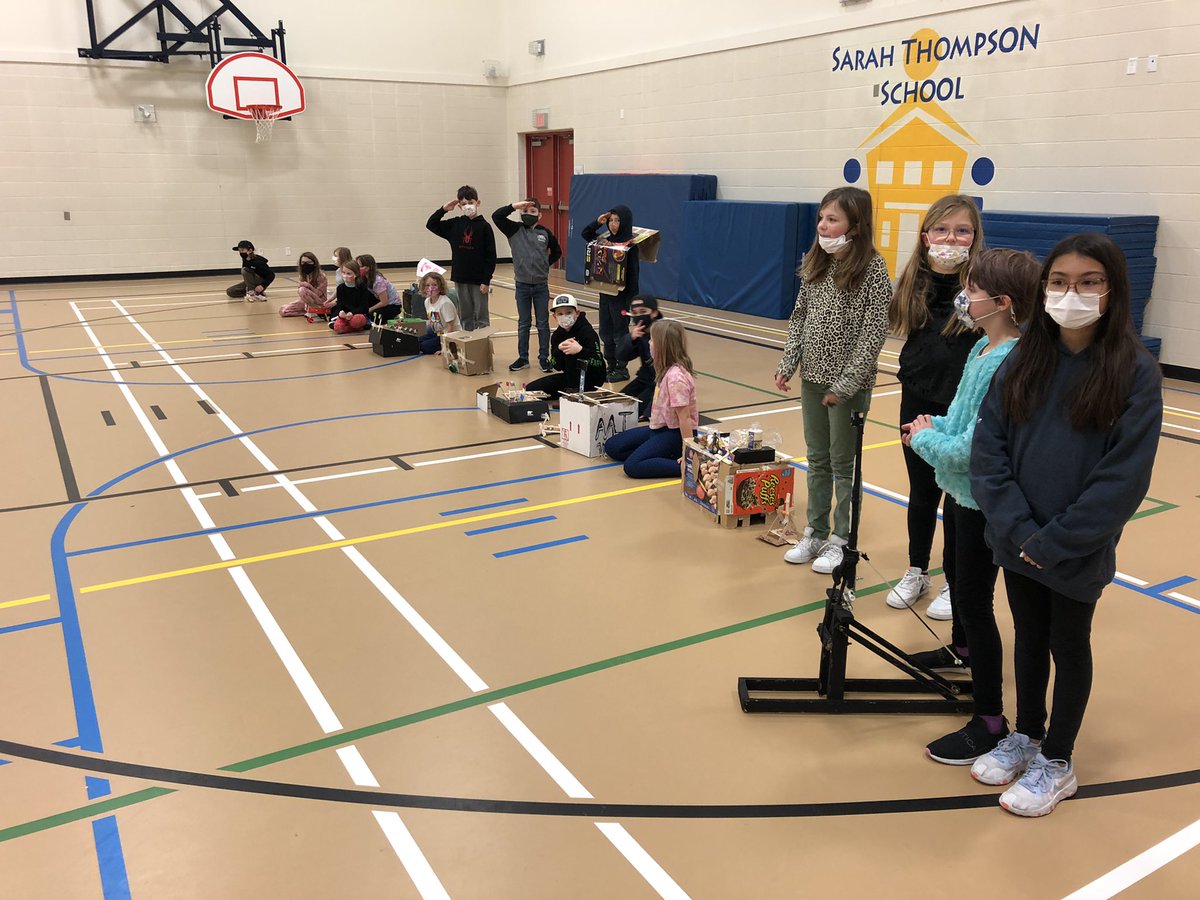 cove_jim's tweet photo. The Grade 4s created and tested our catapults and trebuchets. Today was battle day! We launched candy at enemy strongholds of cups and toys. Fun was had by the all! Thanks to @MrsMackieteach and Mrs. McLeod’s class for their help setting up! @SarahThompsonSc #rvsed https://t.co/IIGyVp3cs9