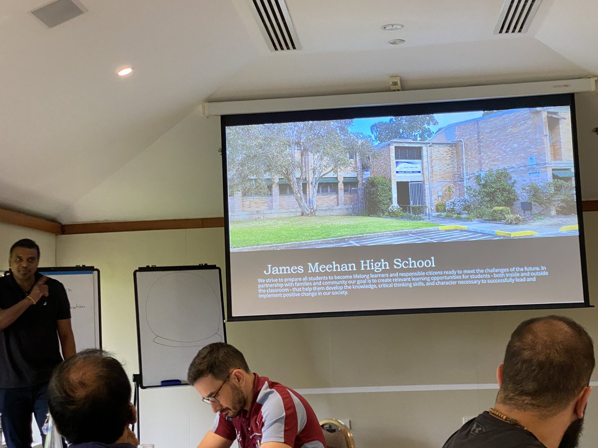 JamesMeehanHS's tweet photo. Session 4 #JMHSExecutiveConference focuses on Faculty vision getting our school leaders to create clear purpose for their teams to encourage growth and strive for excellence @PBordado @_iEndo @KrishnaP34 @RogersLeesa @MsRatusau https://t.co/4L2ny0Qmok
