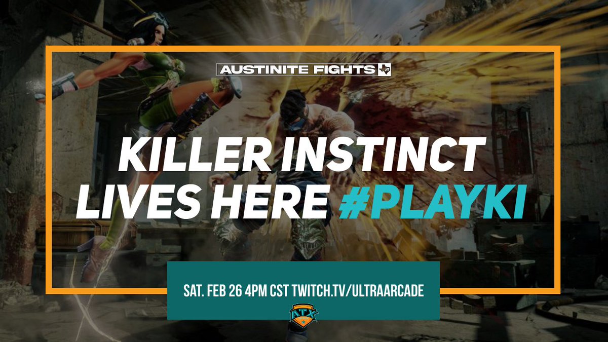EsportsATX's tweet photo. High-level off-line @KillerInstinct competition will be on display at @TxGamersLounge Sat, Feb 26 and broadcast live on https://t.co/ZYolkJRxZM.  #AustiniteFights 2.0 Sign up at https://t.co/tJWxecvl7p #PlayKI https://t.co/TAXo2lrKmU