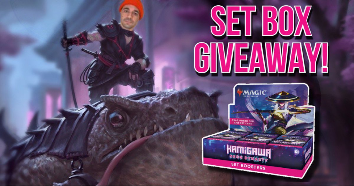 We’re partnering with @mookdoesgames to giveaway a Set Box of #MTGNeon! 

To enter you must:

✨Follow us here on Twitter.
♻️ Retweet this Tweet. 
💬 Comment your favorite card from Neon Dynasty.
✨ Follow @mookdoesgames on Twitter!