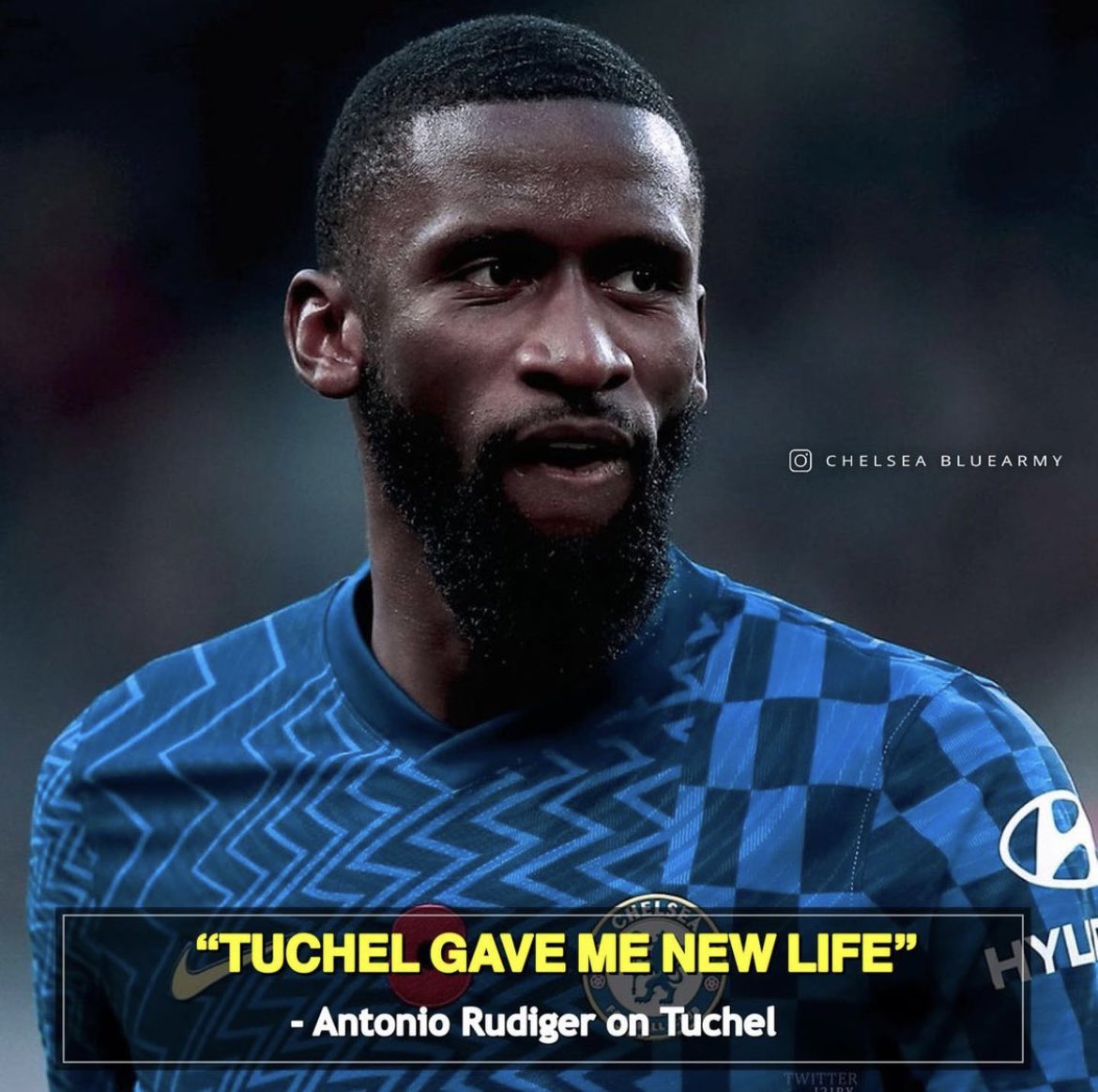 FrankKhalidUK's tweet image. Antonio Rudiger talking about Thomas Tuchel.