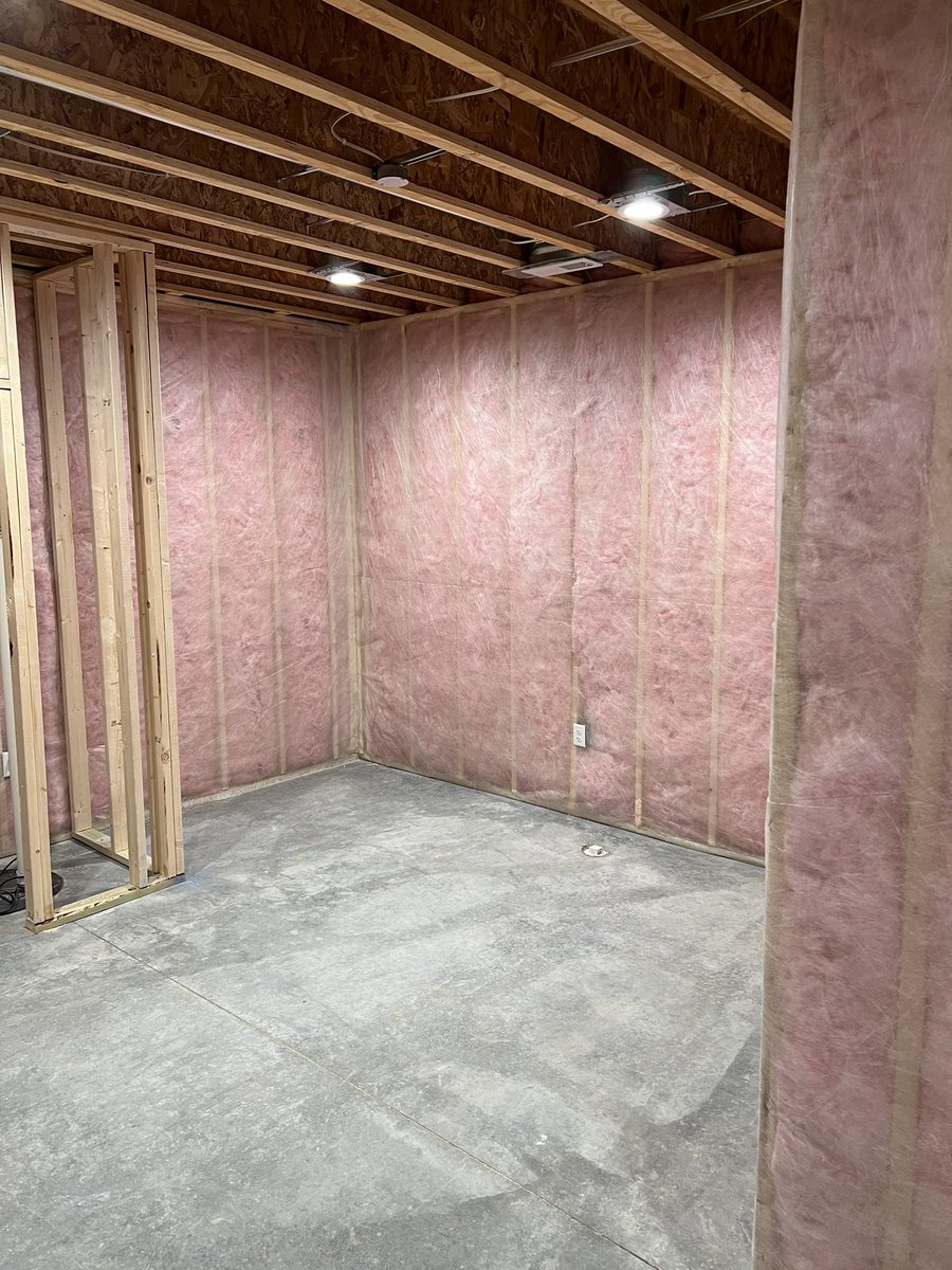 Yourpop8's tweet photo. Podcast studio update! Framing and electrical work complete! Dry walling abs floor come next! 😁😁😁😁 #Podcasting #Crypto https://t.co/qdkCeh7D1r