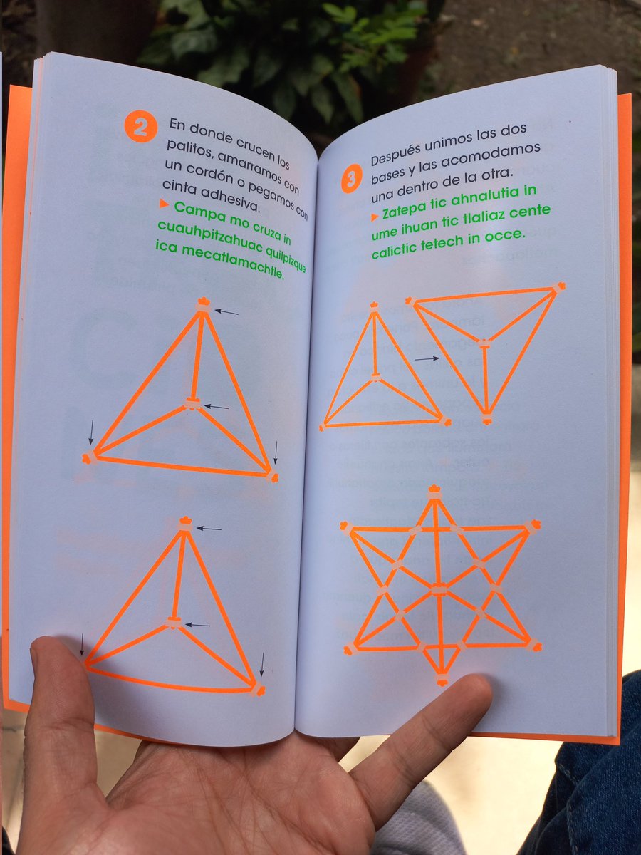 RobertoAbad's tweet photo. Quiero hablarles de Amapipiltutun, una hermosa guía para hacer objetos de papel, como un papalote. Viene traducido al náhuatl, y las tintas de impresión fueron elegidas por niños de la comunidad de Milpa Alta. Es un proyecto de la ilustradora Mariana Avilés y colectivo La réplica https://t.co/Pl1XqEOuHD