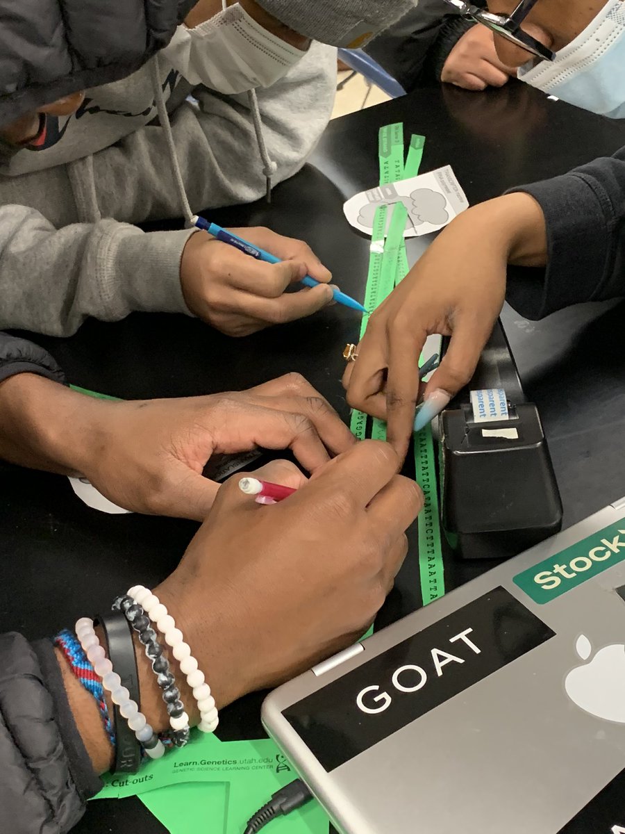 MsGee_28's tweet photo. Modeling Lab: Protein Synthesis - Transcription &amp; Translation. Ss collaborate as they code sequences depicting which protein is made from five (5) DNA Gene samples. #LearningBiologyWithMsGee #BioChronicles @RNECavaliers https://t.co/7E4dDHHFeW