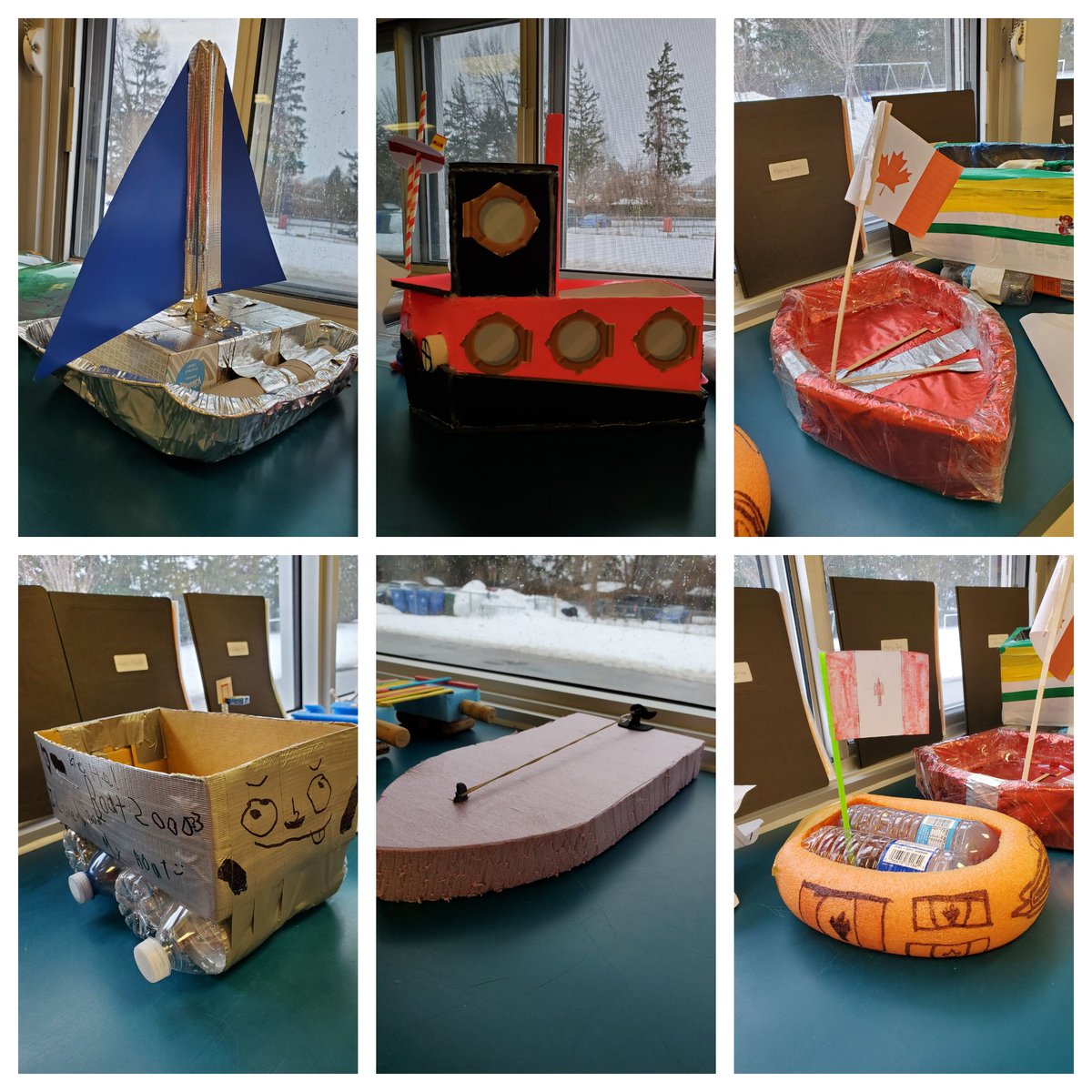 LRaspopov's tweet photo. Ahoy! Blown away by boat creations today in science class! Every single boat passed the float test and could support Pawston Bear! Congrats to all our Gr 2 engineers on using recycled materials AND for showing incredible support for each other! @GLVPS ⛵️🥳 https://t.co/NpVegmVcOV
