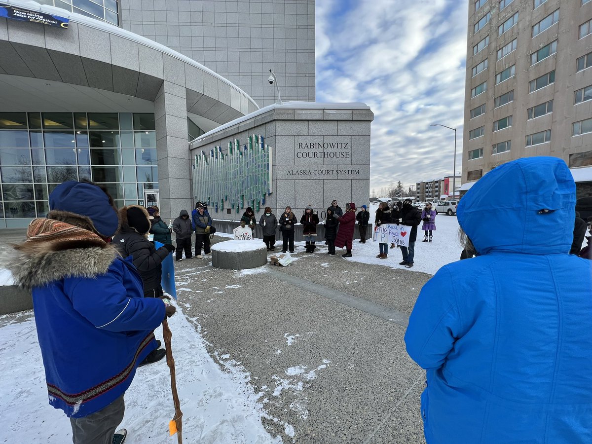 AKn8ive's tweet photo. It was great to see so many people gathered in #Fairbanks today in Memory of Sophie Sergie. ♥️ https://t.co/bWisdPb0HD