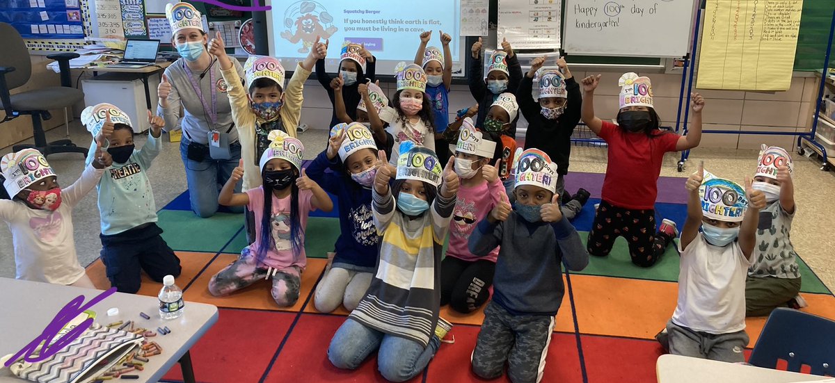 These kindergarteners are 100 days brighter! We had a blast doing all things 100 related today! Love these kiddos and how far they’ve come. Can’t wait to see how far they go! #kindergarten #WeAreFeatherbedLane  #100thDayofSchool
