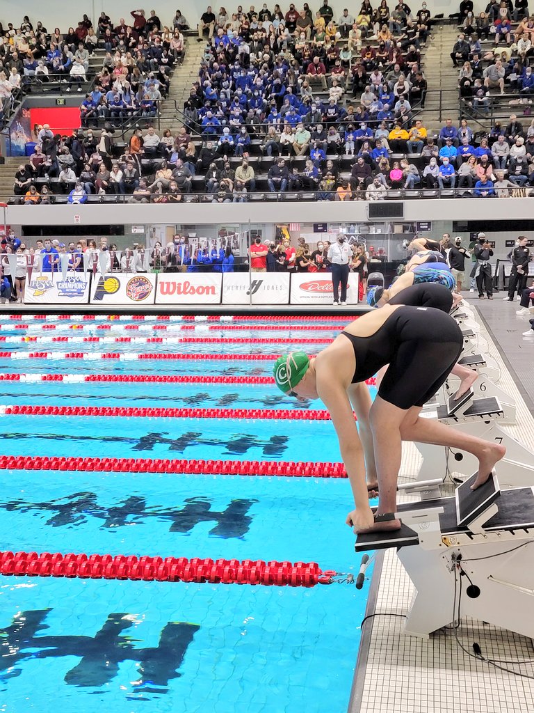 Neidig's tweet photo. The 48th Annual @IHSAA1 Girls Swimming & Diving is under way!!! Some of the greatest Education Based Swimming in the entire country! @KSchluRosati @IHSAAtv @IHSAAFoundation #RecordsWillFall #ThisIsYourIHSAA https://t.co/9pycIRJU6c