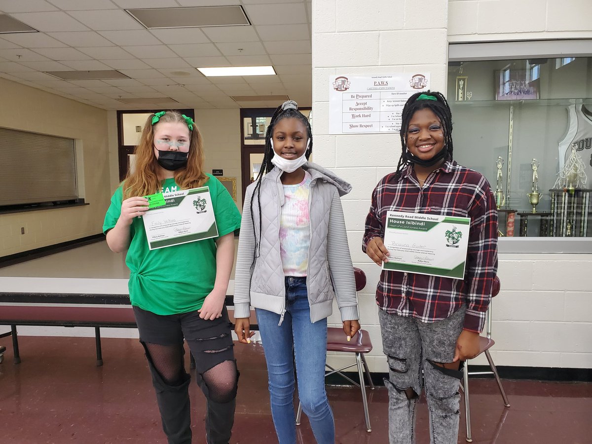 davisrobyn08's tweet photo. These three young ladies received the π of a π¦ Award today during our House Meeting! They demonstrated courage and leadership throughout the meeting. They are also high point earners for House Isibindi!
Congrats, ladies!
@KennedyRoadMS #KRMSCommitted #CougarAccountability https://t.co/IWgPpKNHf1