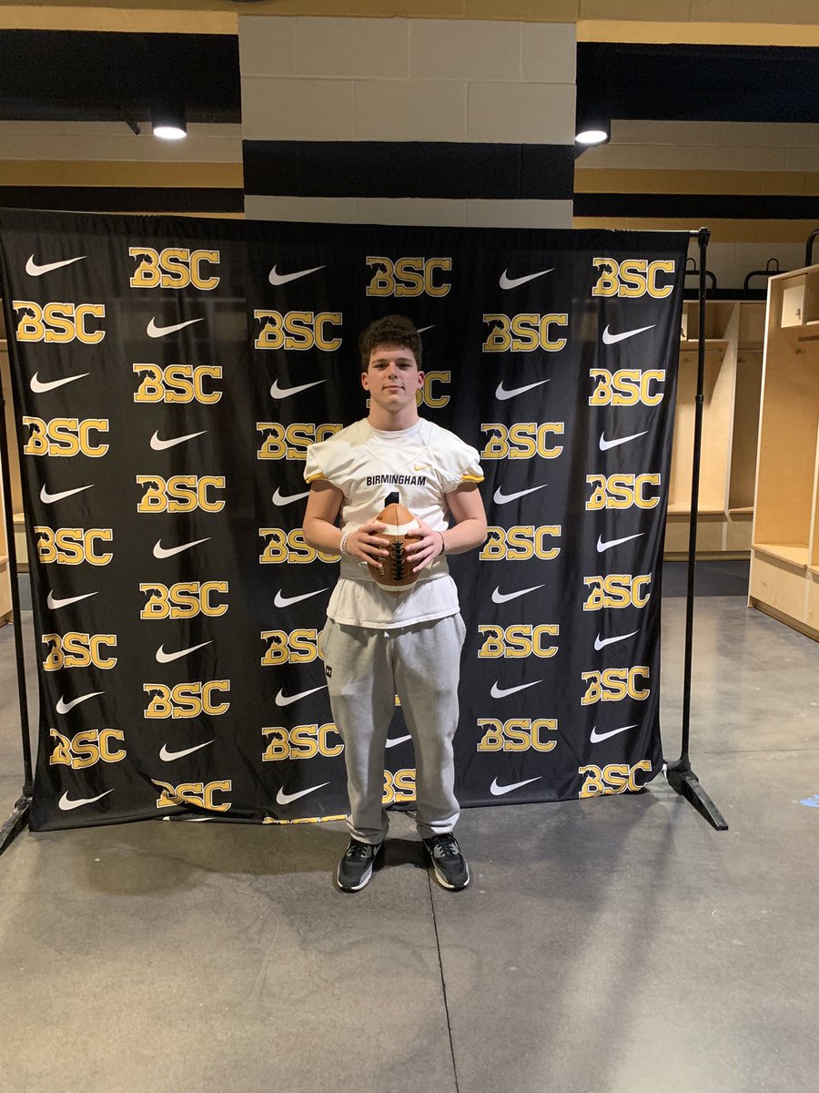 RyanBurkeuno's tweet photo. After a great visit I am excited to receive an offer from Birmingham Southern College!  Thank you coaches @CoachTrue_BSC @TonyJoeWhite5 for the opportunity! @RecruitGeorgia @Coach_THoff @CoachCamps #RPE https://t.co/JLk7heIb2d