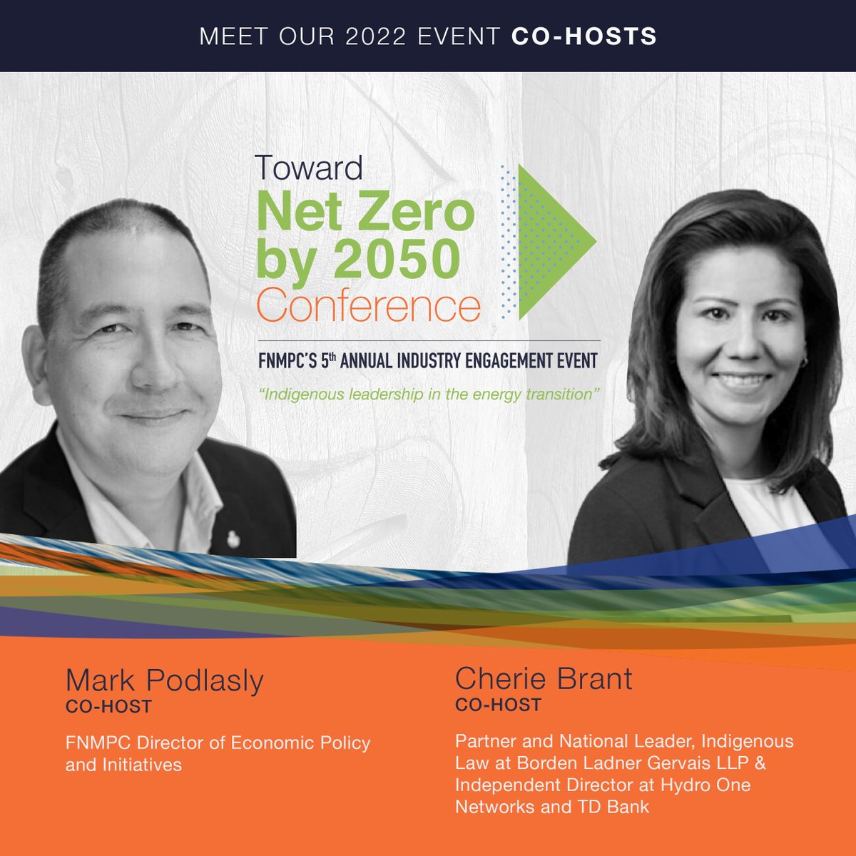 fnmpc's tweet photo. On April 25th &amp; 26th our Toward Net Zero by 2050 Co-Hosts, @markwolfpod, Director of Economic Policy, @fnmpc &amp; Cherie Brant, Partner, BLG and Director, TD, will share the stage with leading #Indigenous, #corporate and #government experts - register today: https://t.co/4zyHEw6Q7p https://t.co/jMC9IZQqKx