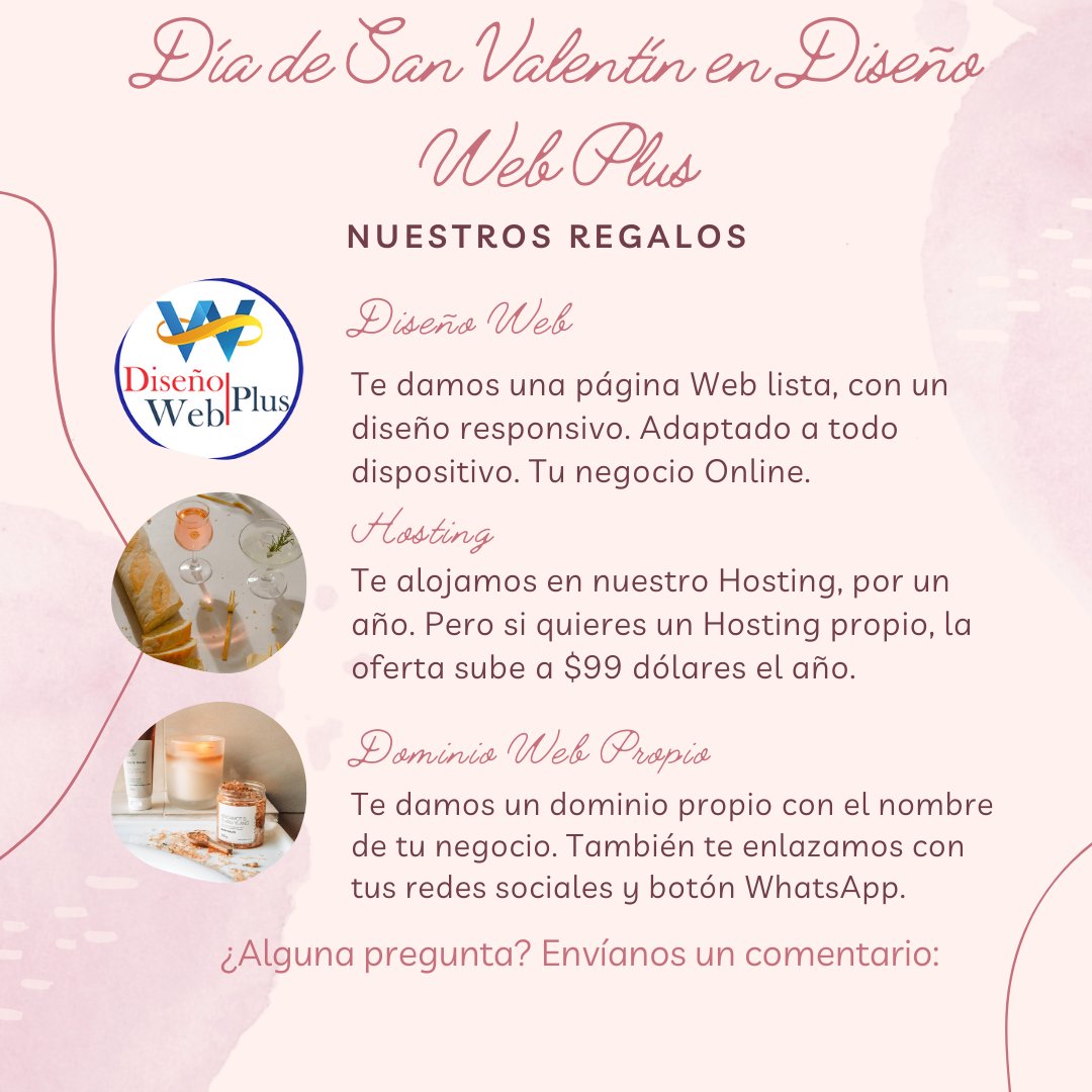 DisenoWebPlus's tweet image. Pagina Web informativa desde $60 a 99 dólares. Diseño del sitio Web. Hosting y dominio gratis por un año 
disenowebplus.com
Envíanos un comentario
WhatsApp
wa.me/message/7NE4QP…
#disenowebplus #disenoweb #SEO #Ofertas #SanValentin #SiguemeYTeSigoDeVuelta  #SiguemeYTeSigo