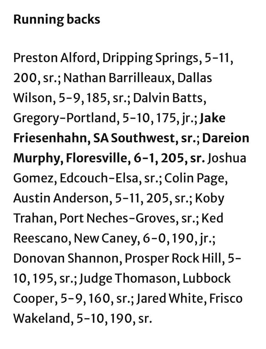 DawnFriesenhahn's tweet photo. Congratulations @FriesenhahnJake on being selected All-State Running Back Honorable Mention!! https://t.co/FNYPNedbYB