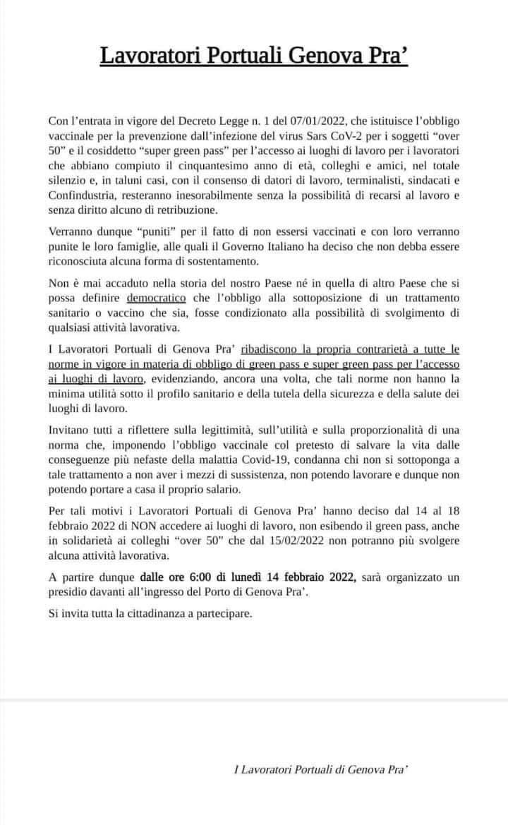 martyna29's tweet photo. Chapeau 🎩 💪🏻
#BASTAgreenpass #Genova https://t.co/1X1sS5xzSD