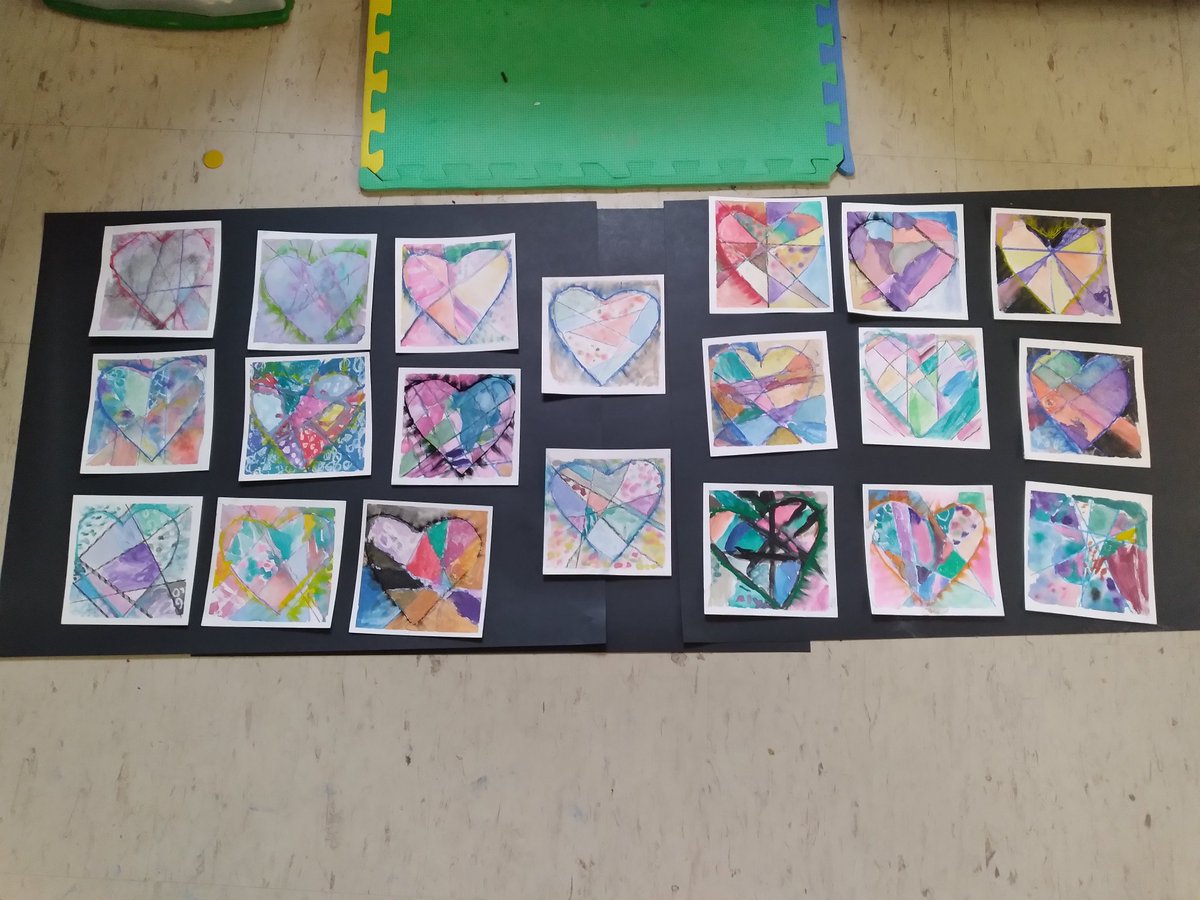Thank you <a href="/kbroadbelt2/">Kate Broadbelt</a> for teaching us some cool water color techniques! The kiddos had so much fun with these valentine hearts💕 Can't wait for our next project!