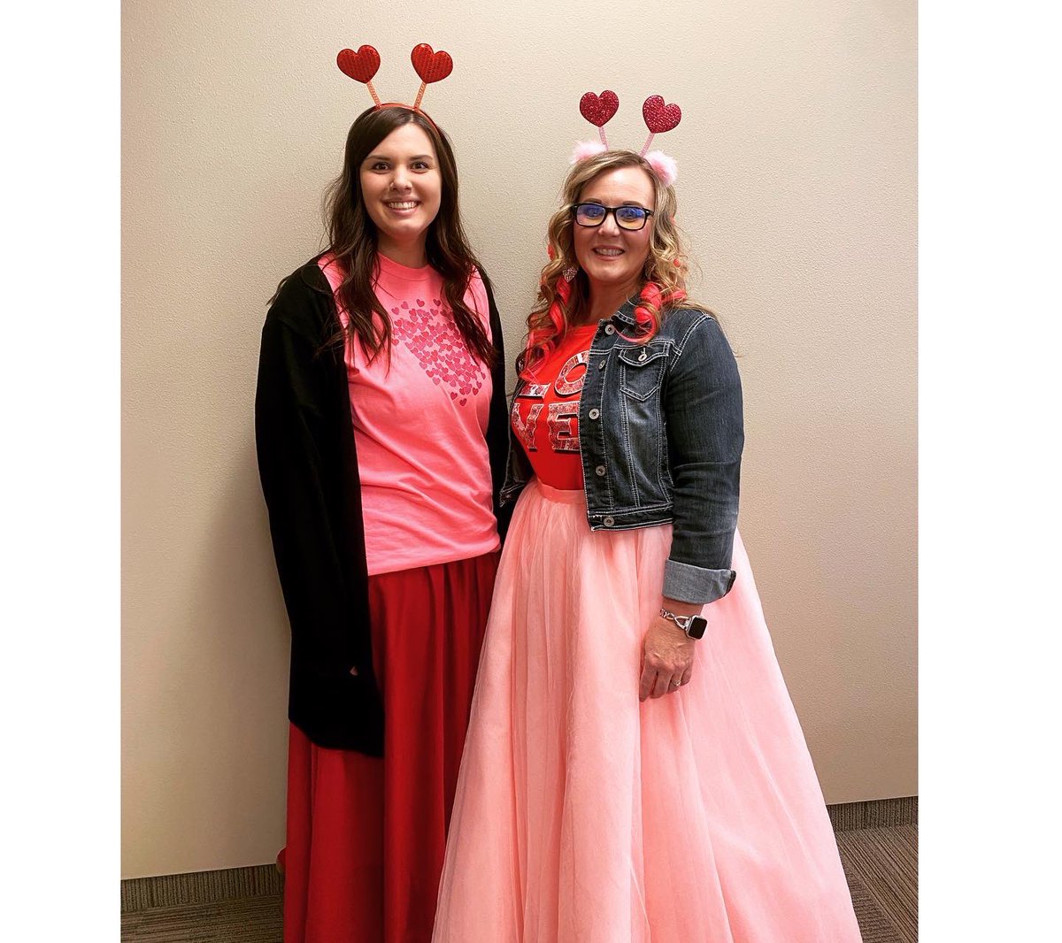 VBandVV's tweet photo. Happy (early) Valentine’s day from us at Van Bruggen and Vande Vegte! Our offices were filled with bright colors today as we celebrate Valentine’s Day a few days early and wear pink for Breast Cancer Awareness. Let us know whose outfit is your favorite! https://t.co/rBsMDZAgLE