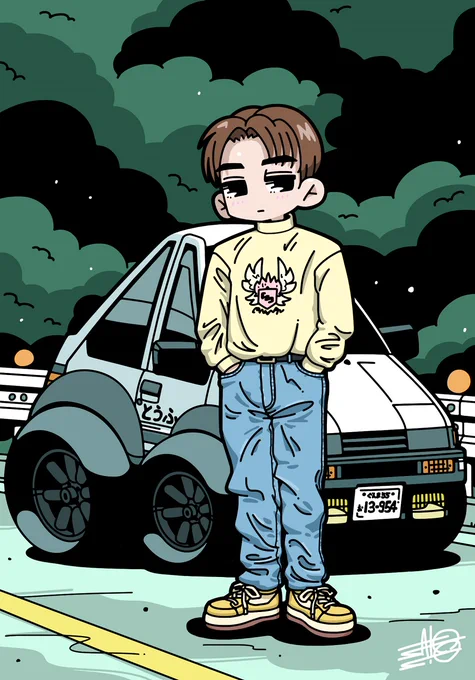 差分です#InitialD #頭文字D #パロディ  