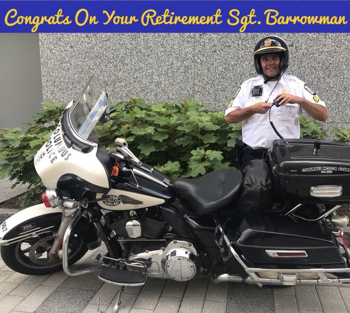 CPDRecruitment's tweet photo. RECRUITMENT TO RETIREMENT:Sgt. Dave Barrowman

Today-2/11/22-Sgt. Barrowman retired from @ColumbusPolice after 30 years of service!

He served our country as a #Marine He tested to become a firefighter &amp; officer-CPD contacted him first.💙

#columbuspolice #recruitment #retirement https://t.co/WdDZDPHlTa