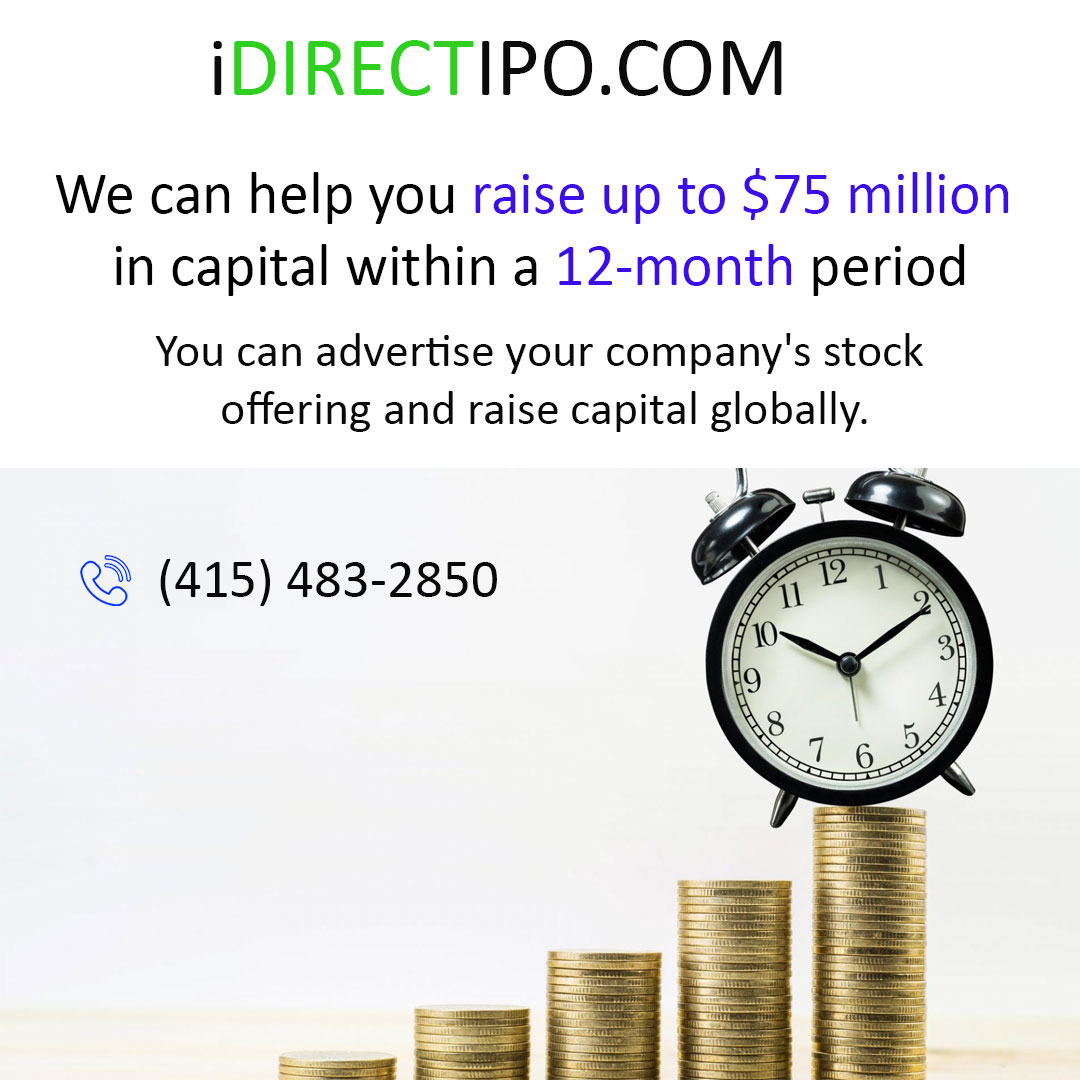 iDirectIPO's tweet photo. Why @ElonMusk is pitching the new #RegA+ as advocacy for #smallbusinesses: https://t.co/CvHLkQNeEE

Looking to #raisecapital for your business? Call  #iDirectIPO  (415) 483-2850

We can help You Raise Up to $75m for your #business

#investment #startups #founders #raisingCapital https://t.co/QfSA1zQz4k
