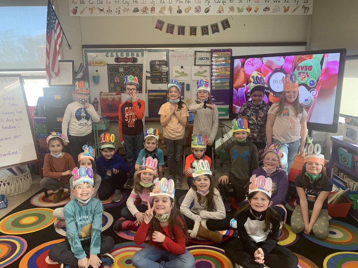 100 days brighter; 100 days smarter! These cuties had a blast celebrating today 💯✨