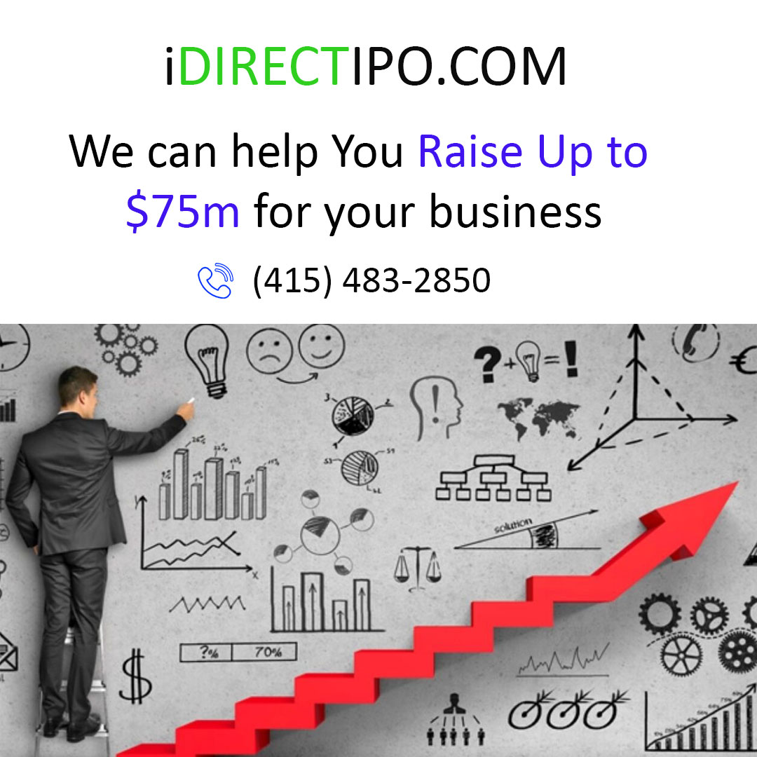 iDirectIPO's tweet photo. We can help You Raise Up to $75m for ur #business: https://t.co/CvHLkQNeEE Together we have raised funds through #AngelInvestors in virtually 90% of all industries in U.S.

#stocks #investment #raisingmoney #finance 
#raisingfunds #Entrepreneurship https://t.co/lWyAmZuaXM