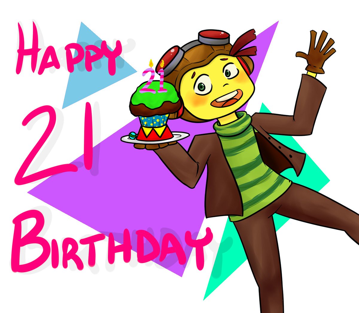 Rika_Draws's tweet photo. this was for my friend bday!!! it is raz from that one game!! #psychonauts https://t.co/89Hjj30On1