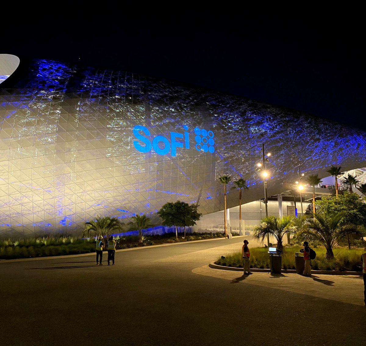 lampartners's tweet photo. The big day is almost here! @SoFiStadium is finally in the spotlight as the hosting venue for SuperBowl LVI. As the lighting designers for this beautiful architectural structure, to say this has been one of the highlights of our firm's history is an understatement. We can't wait! https://t.co/6L1TSu3WeS