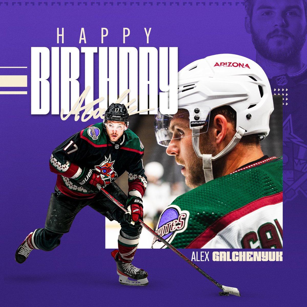 ArizonaCoyotes's tweet photo. Happy birthday, @AGally94! 🥳 

We hope you have the best day. https://t.co/FnrrIGLwIC
