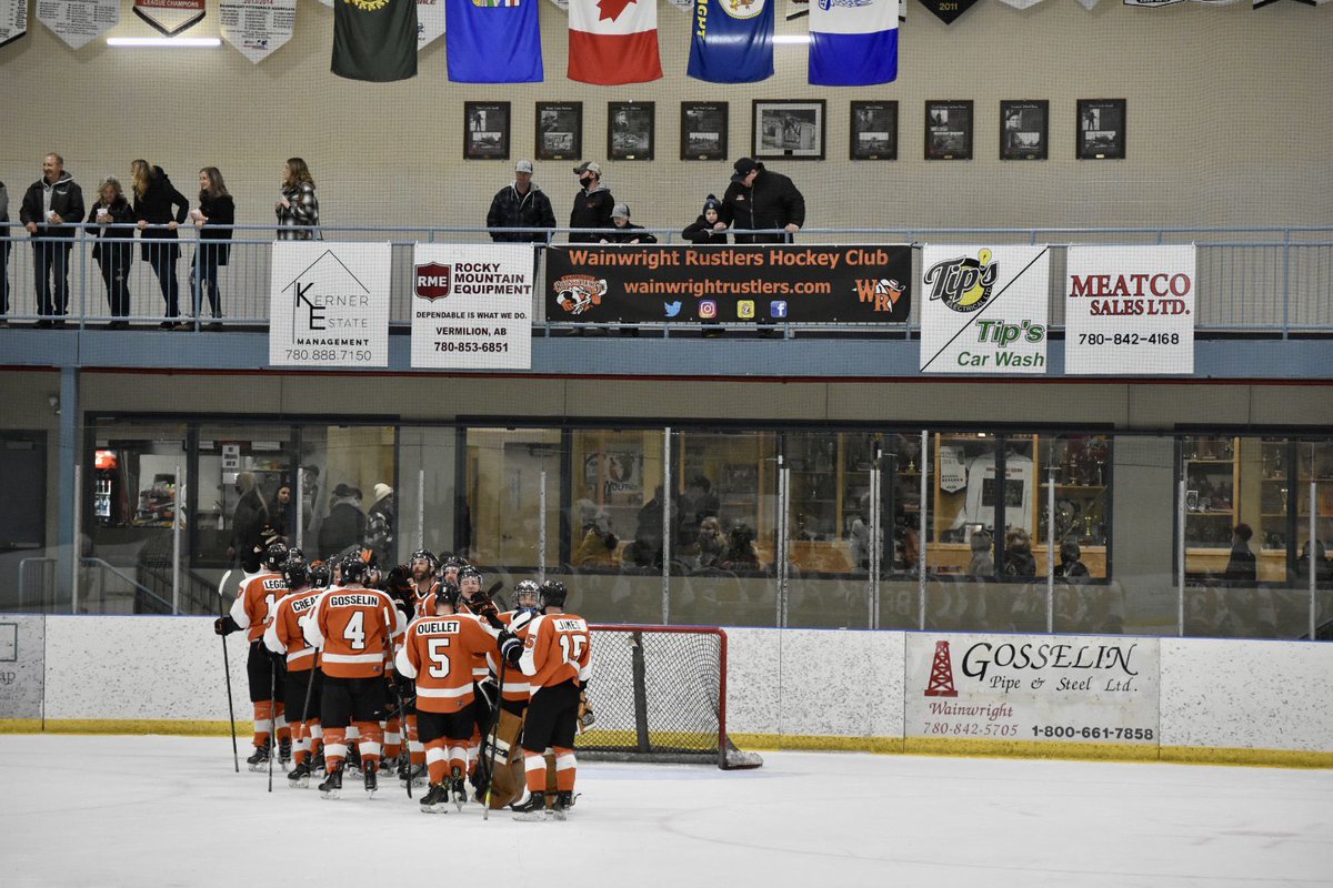 WWRustlers's tweet photo. Rustlers WIN 3-1 vs @DewberryMustang and claim top stop in the West SaskAlta League standings! 

PLAYOFFS start tomorrow Vs Two Hills Longhorns

Best of 5 
🗓Saturday February 12th in @TownWainwright 
⏱8:00pm Puck Drop 
⚫️Guaranteed 50/50 Payout $1,000.00+ 

#WWRustlers https://t.co/lAiMSziUOH