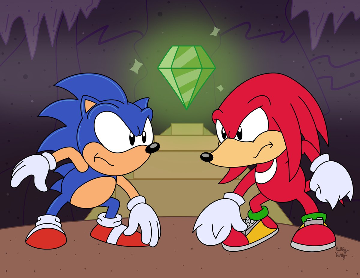 SlySonic's tweet photo. Sonic vs Knuckles. It doesn't get more epic than that!
Art by yours truly. 
#SonicTheHedgehog #SonicMovie2 https://t.co/JajlV0ZNzX