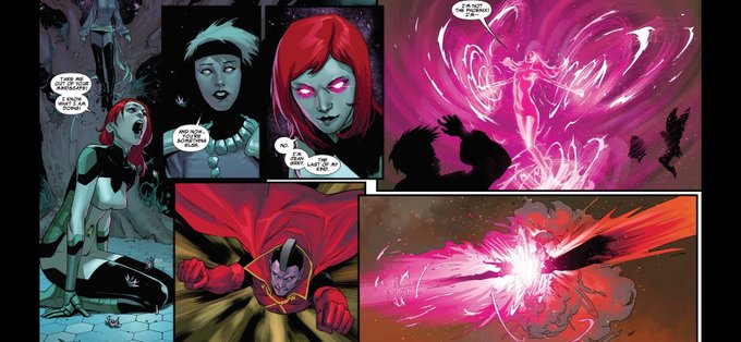 Jean_RED_Grey's tweet photo. @LoveJeanGrey11 @GerryDuggan Haha! I really trust Duggan. He's done right by Jean, and I suspect he's just getting warmed up with her. I wouldn't be surprised if he's the writer who finally has her use her psionic energy absorption ability. #PinkForm https://t.co/jhz6CE4zlm