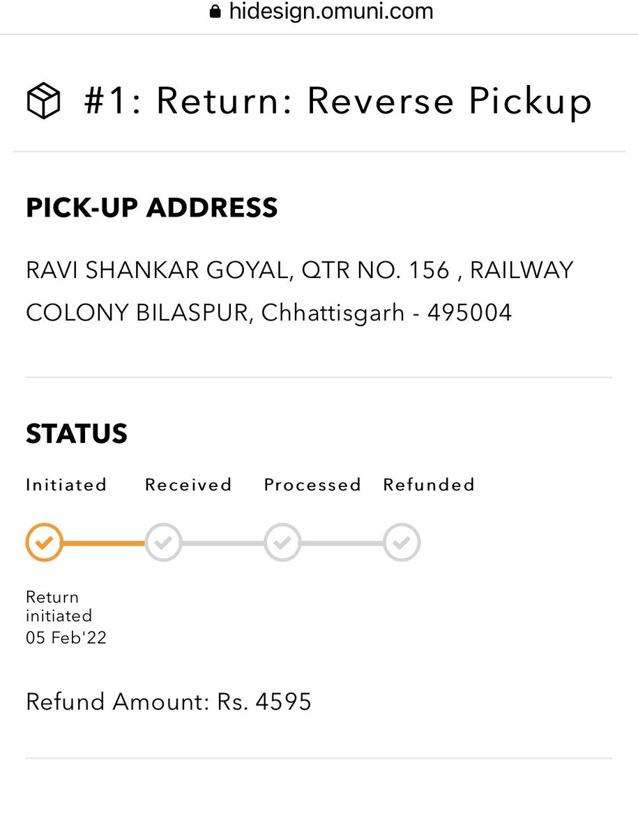 ravisgoyal09's tweet photo. @FeminaIndia @HidesignHQ I am highly disappointed with HIDESIGN. Received a wrong delivery and even after many days its not returned &amp; money is reimbursed,tried reaching out the company but in vain. I have requested the return on 5.2.22 but till date order is not picked, resolve my query. https://t.co/uI2zItNR2x