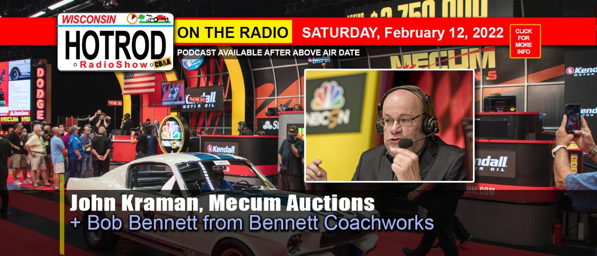 CaptainBob_Arlo's tweet photo. Tomorrow Morning John Kraman, Mecum Auctions &amp; Bob Bennett! - https://t.co/Lhu1itP8hc https://t.co/18MRbHtov3