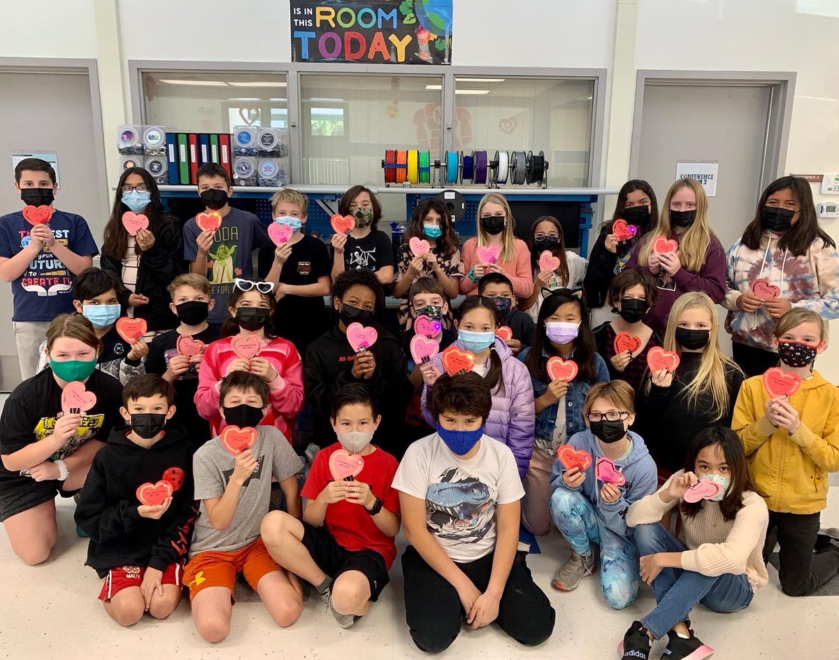 MrsBettertonTLS's tweet photo. “You Light Up My Life”💡❤️ C2 @TLSHawks celebrated Valentine’s Day by making circuit cards in the @TLMakerspace today! #PVProud #TeamHawk https://t.co/Uu8PXJlt8u