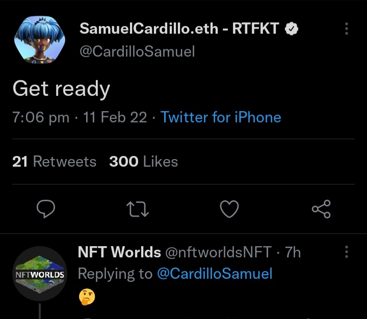 Metaverserer's tweet photo. So most people who follow @nftworldsNFT probably noticed this, however, scrolling through the comments there is... 1/2 https://t.co/uxXqlSZo1M