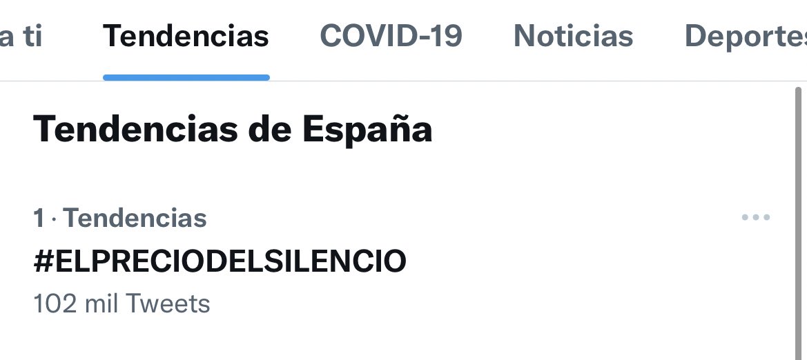 Más de 100.000 tweets.. Brutal. Esta claro que este tema mueve muchísimo. #ELPRECIODELSILENCIO