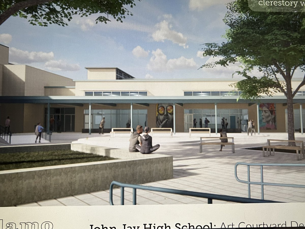NISDJay's tweet photo. HEY MUSTANGS!  Check out out what is coming!  Construction to start very soon!  New auditorium!  We can’t wait!  YES WE CAN MUSTANGS 💙 https://t.co/i1zlgI4deD