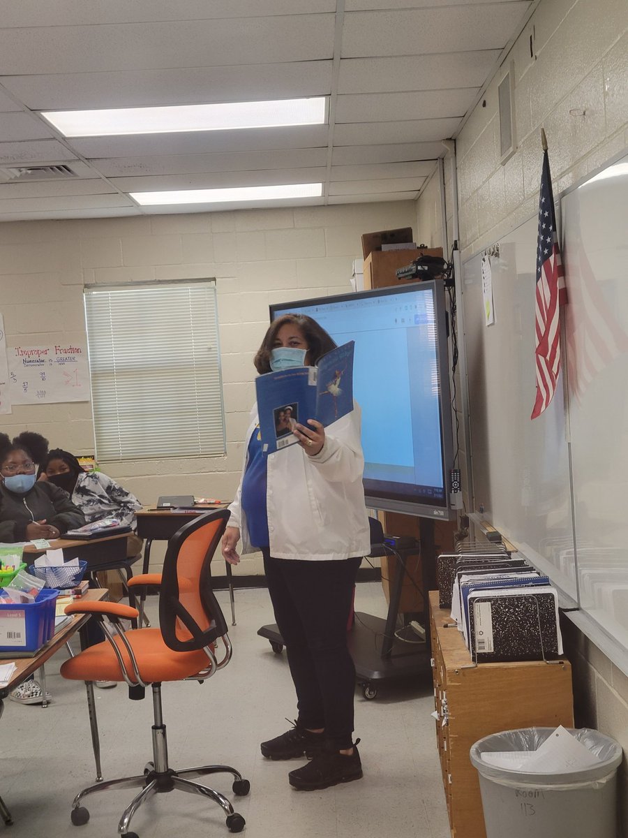 Cijimerritt's tweet photo. @HelenaFoster14, one of our curriculum specialists shares a story with our scholars in honor of Black History month. #ncssbethebest https://t.co/OVX6PXpzhQ