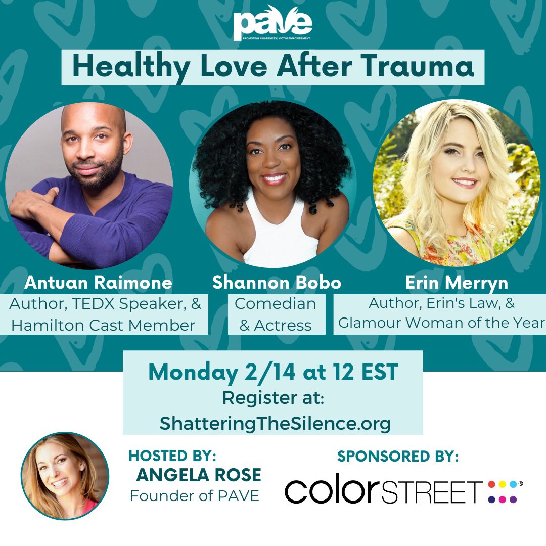 AntuanRaimone's tweet photo. For years I didn’t think I was worthy of being loved. I’m better than I used to be &amp; I still have doubts. On Feb 14 I’ll be joining Shannon Bobo &amp; Erin Merryn to discuss how we navigate love &amp; trauma. 

Click the link to register! 

https://t.co/FVAlG4B783 https://t.co/J1CMZ3xbKd