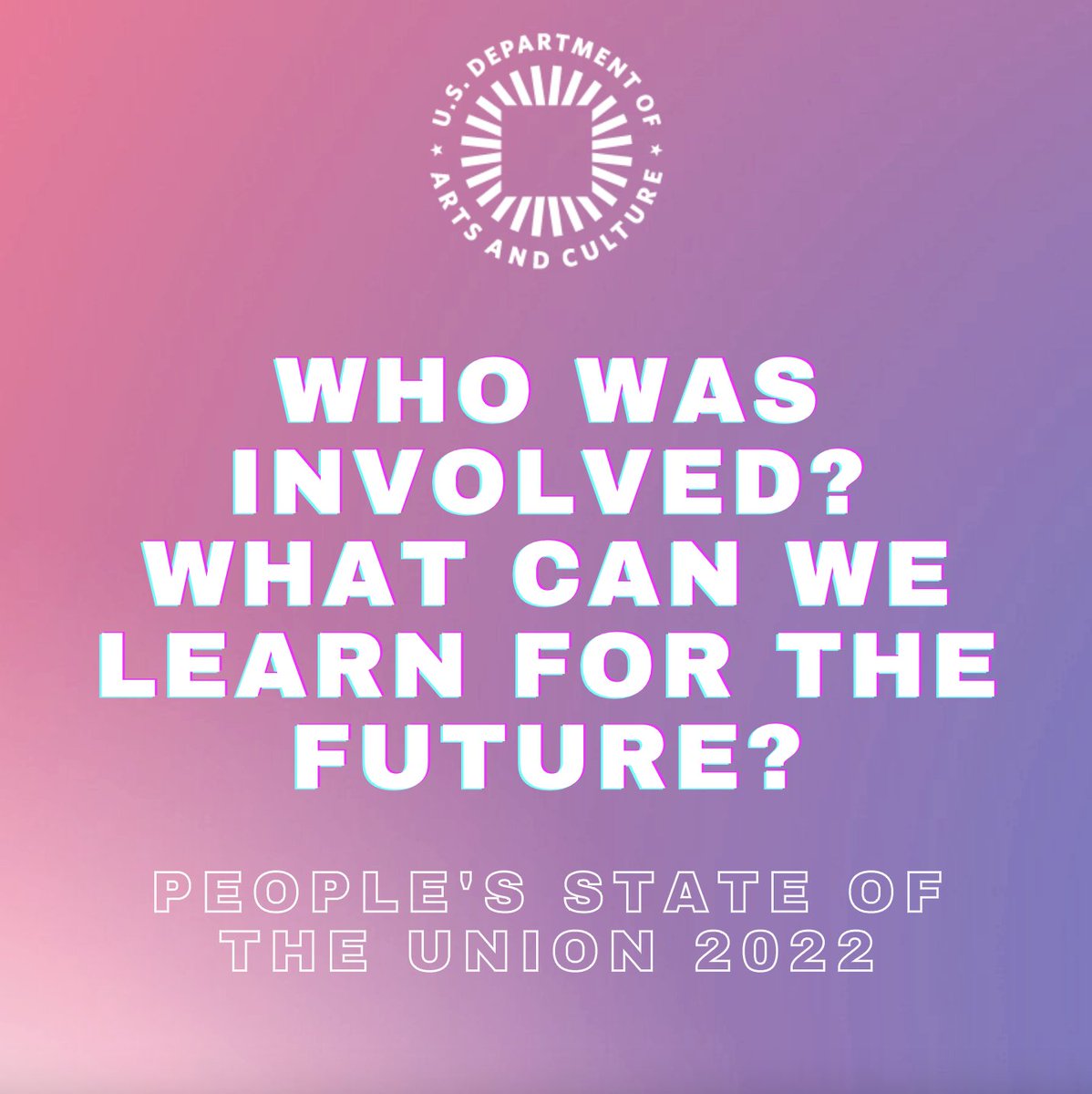 Reflect and share your impact 🤩. Join us for this year’s 2022 People’s State of the Union and imagine a more just future. Full details on usdac.us/psotu.