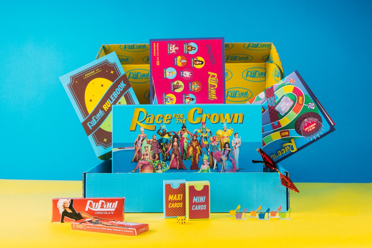 RuPaulsDragRace's tweet photo. The Race For The Crown is on! 🎲   Follow us &amp; Quote Tweet this tweet using #DragRaceGame for your chance to win a #DragRace Season 14 board game! 😍 

Full rules (US only, 18+): https://t.co/d3uyRoA2OE https://t.co/Dm6Bvve9eE
