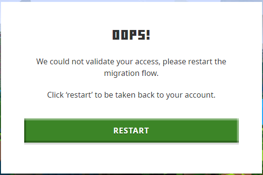 AmazingJesus_be's tweet photo. @MojangSupport I've done multiple migration attempts over the last year I think. And I always get the same issue. https://t.co/VyBCok3V7b