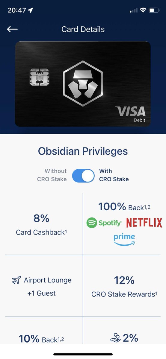 knp1109's tweet photo. Obsidian Members - What’s your interest strategy? @Crypto.com https://t.co/jBD4y4eJrL