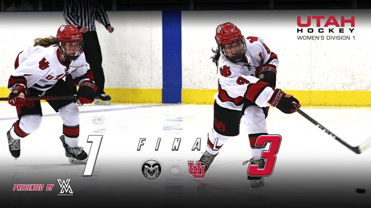 UtahWHockey's tweet photo. Utah W1 wins 3  - 1.
#UtahHockey #GoUtes🏒 https://t.co/79fVkqQ5Wl
