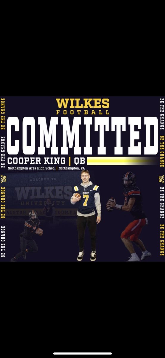 Proud to share my commitment to Wilkes.  A special thank you to my parents, family, coaches and teammates.  #OneTeamOneFamily!Excited for my next chapter. Thank you <a href="/CoachDrach/">Jonathan Drach</a> <a href="/WilkesFootball/">Wilkes Football</a> !