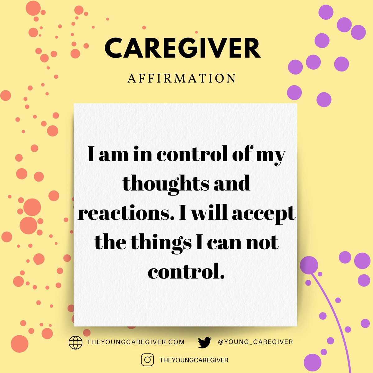 I gave myself anxiety about what ifs I made up in my head. Focus on the present and things you can control. I had to accept I couldn't control what was next and deal with things as they occurred. #theyoungcaregiver #caregiver #caregiveraffirmation #selflove #selfcare