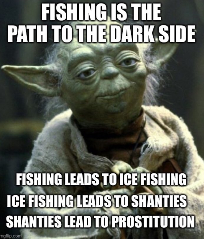 MattinChippewa's tweet photo. Yoda told us long ago about the dangers of ice fishing. Hudson mayor is the only one who listened. https://t.co/pmKRzLH0Cl