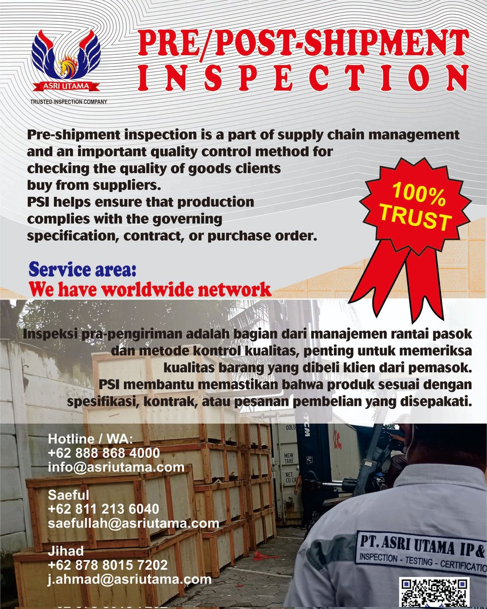 Pre-shipment Inspection, yes we can!
