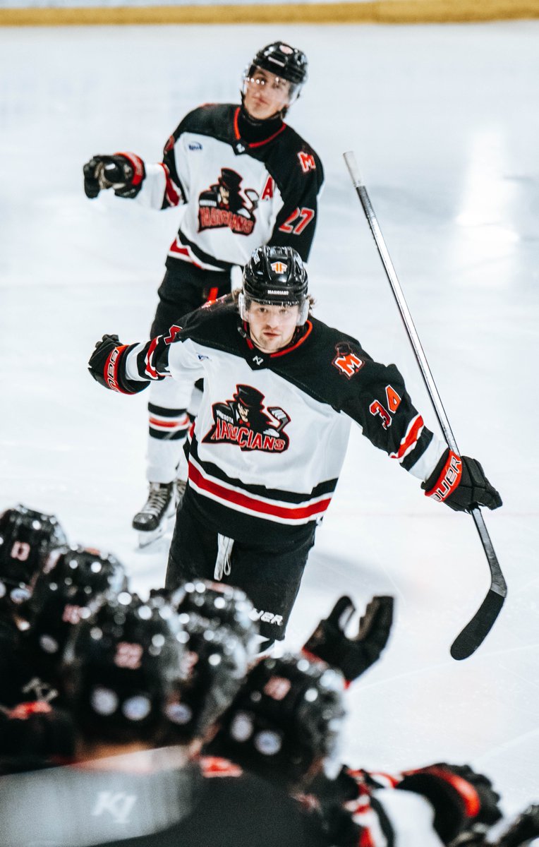 NAHL

Hunter Longhi hits "The Griddy" after scoring less than a minute into the second period. Kenai River's Noah Holt finds the back of the net on the power play shortly after making the score 4-1 after two. Shots are 30-20 in favor of the Magicians.