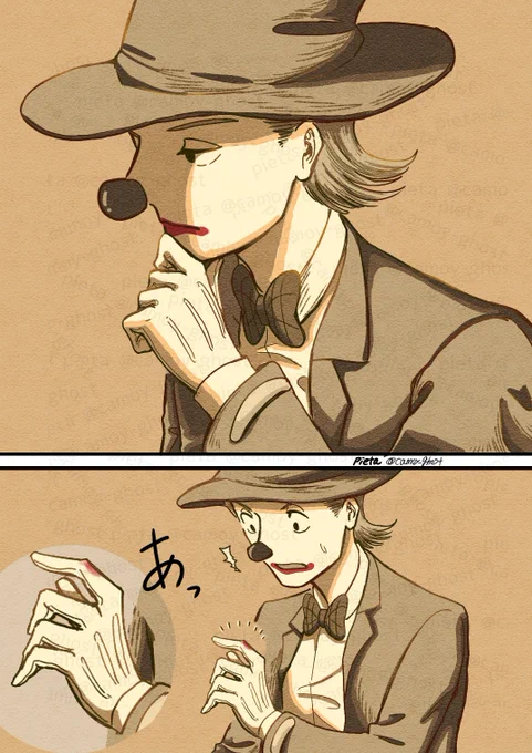 「考え事してるとつい…」

前に描いたイラストをリメイクしました
 #創作 #赤鼻の旅人 